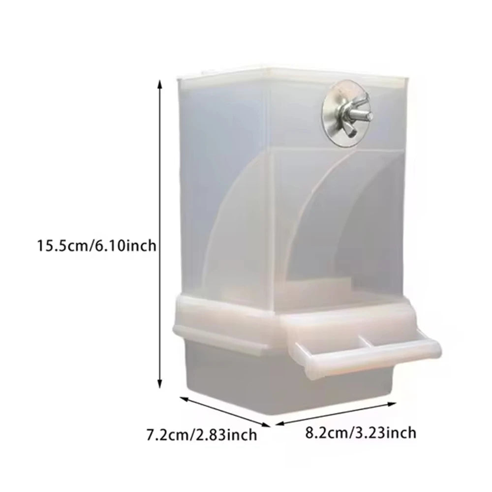 Automatic Bird Feeder Transparent Food Container Cage Parrot Feeder Accessories