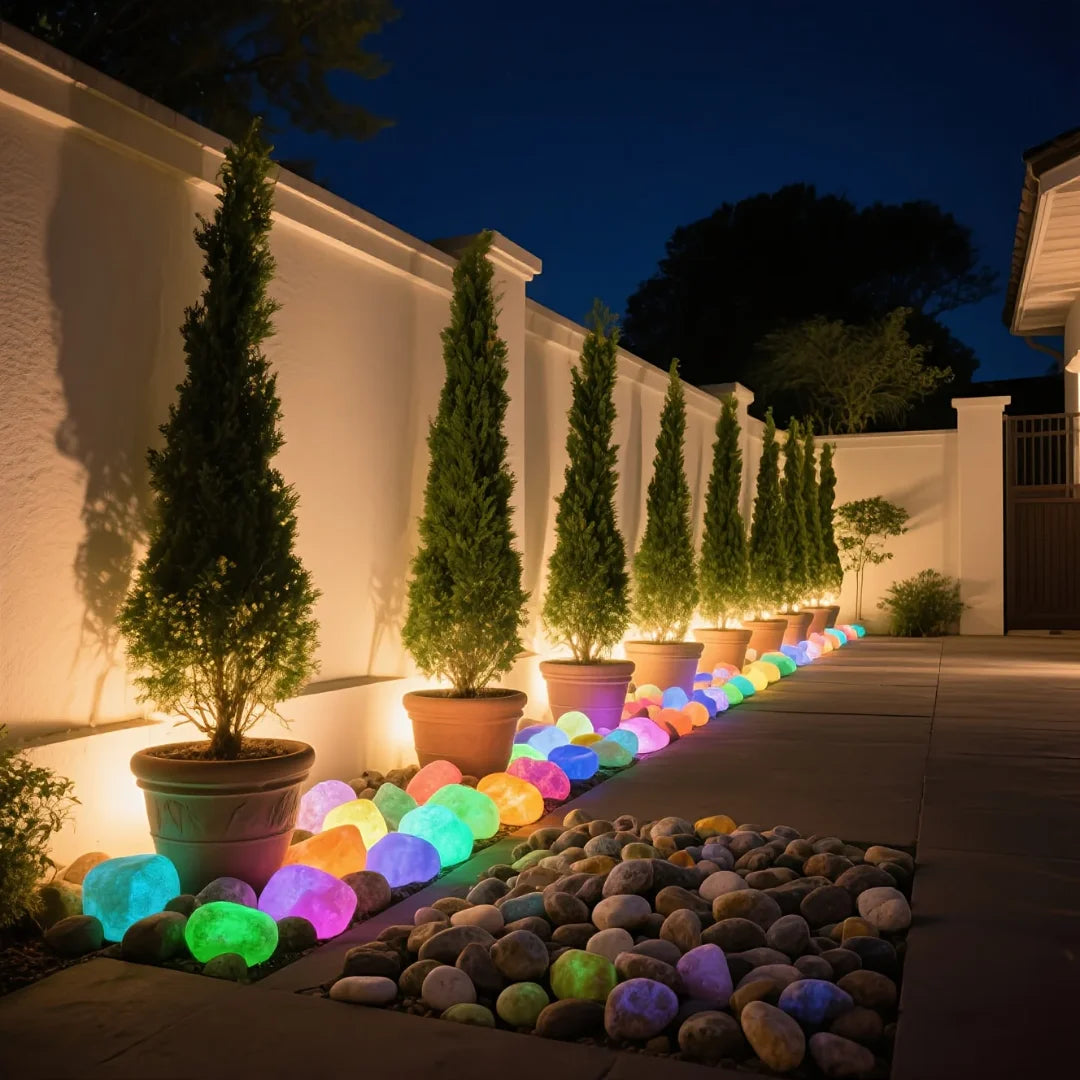 5/10pcs Oversized Glowing Resin Stones for Garden Landscapes Fish Tanks