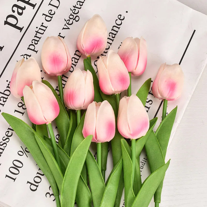 3/5/10/20pcs Tulips Artificial Flowers Real Touch Flower Bouquet Tulips Fake Flower