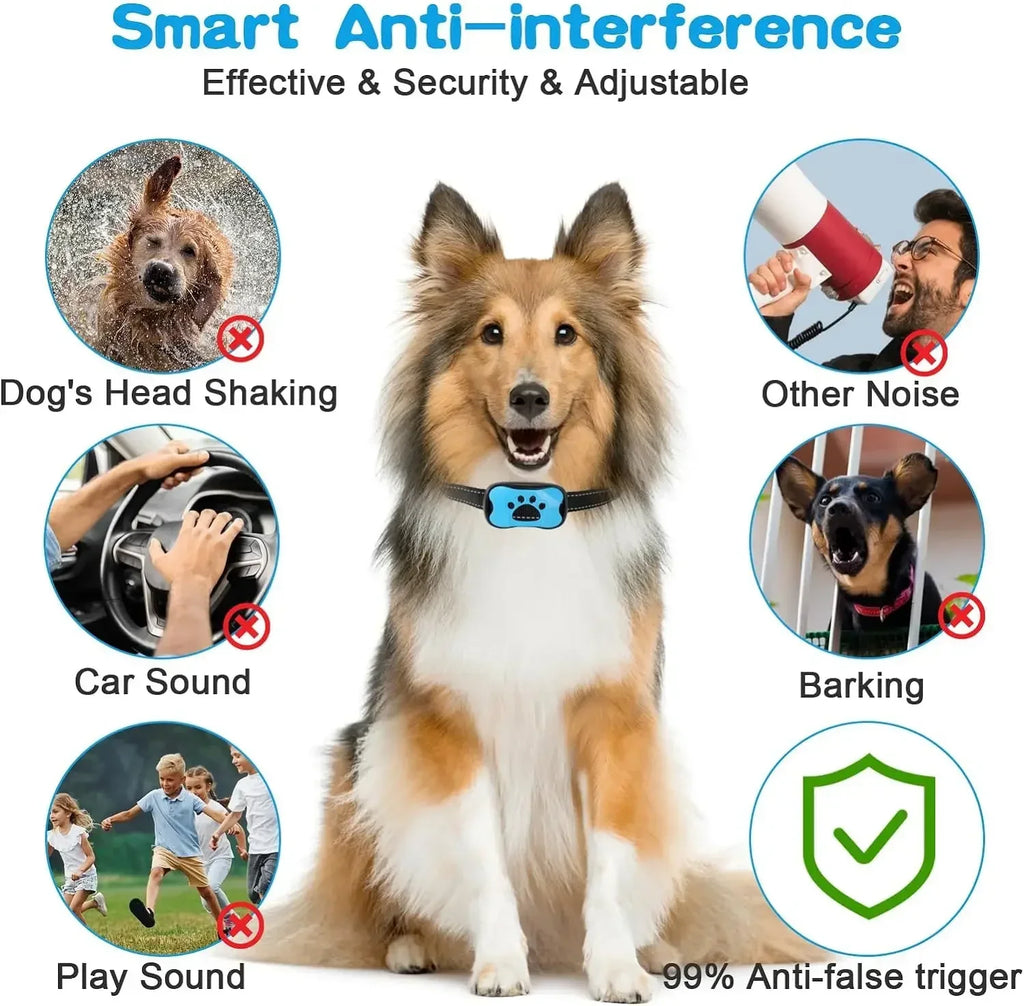 Pet Dog Anti Barking Device USB Rechargeable Dogs Training Collar Ultrasonic