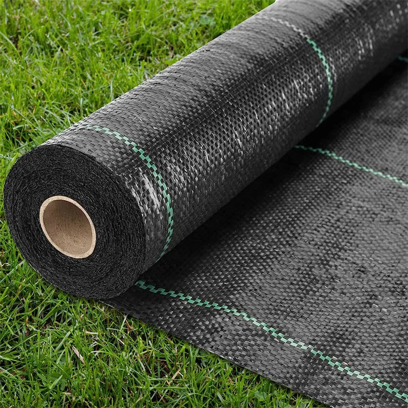 Weed Barrier Fabric Heavy Duty, Woven Weed Control Fabric, Non-Slip Outdoor Rubber Floor Mats
