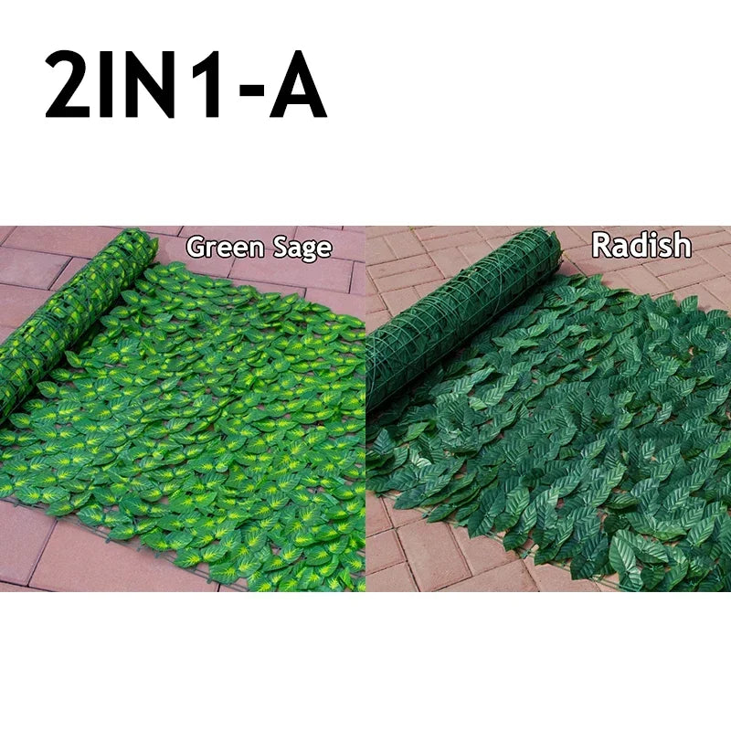 Artificial Ivy Hedge Green Leaf Fence Panels Faux Privacy Fence Screen for Home Outdoor