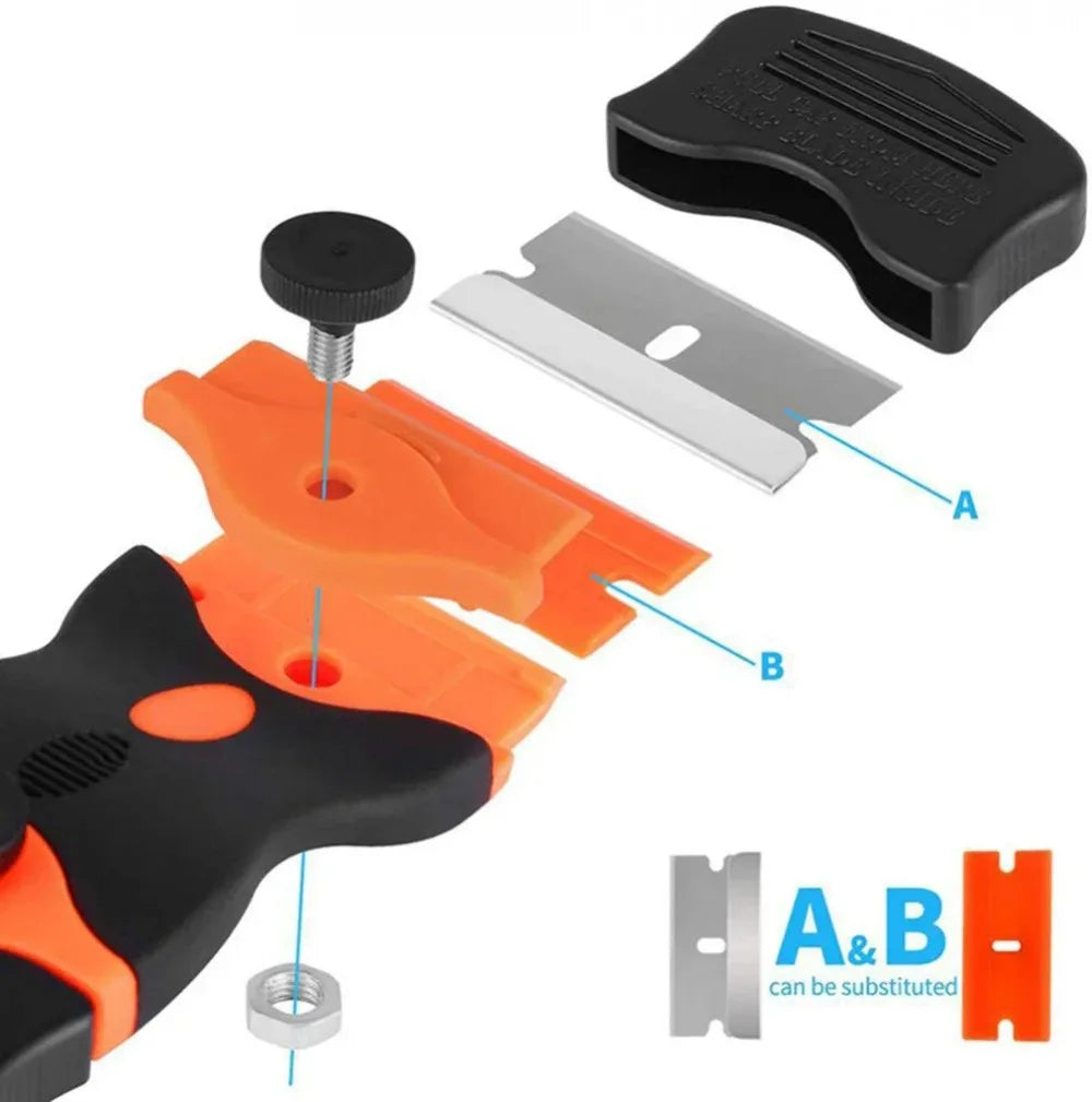 Glass Scraper Tool Window Cleaner Car Film Glue Remover Kitchen De-icing