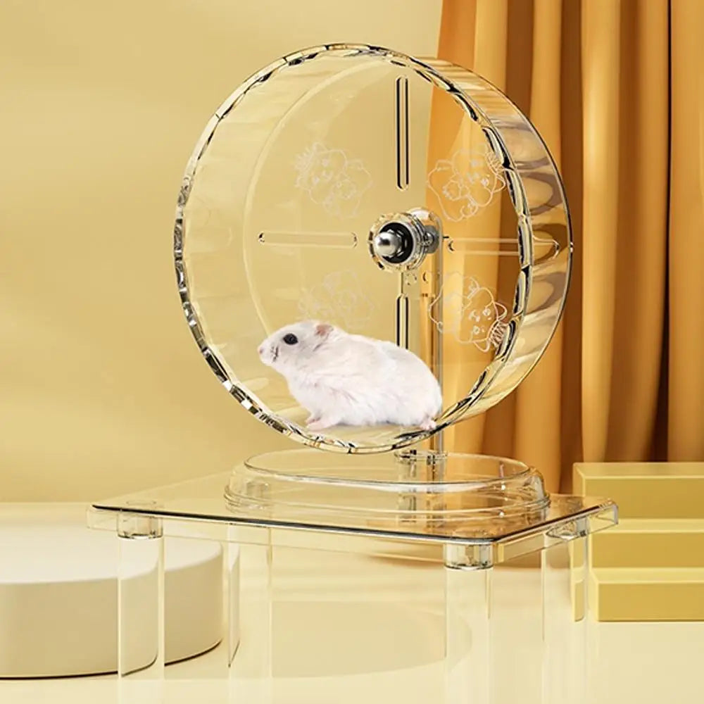 Hamster Running Sport Transparent Widened Running Wheel Support Toy Small Pet Roller
