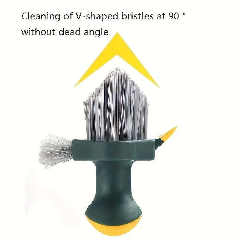 3 In 1 Multi Function Cleaning Brush Hard Bristle Scrub Brush Gap Brush T Handle