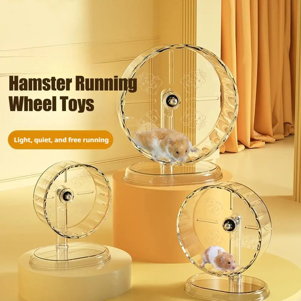 Hamster Running Sport Transparent Widened Running Wheel Support Toy Small Pet Roller