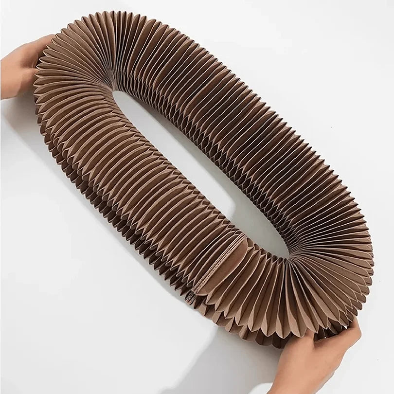 Foldable Cat Scratcher with Bell & Catnip - Multi-Level Cardboard Toy for Kittens