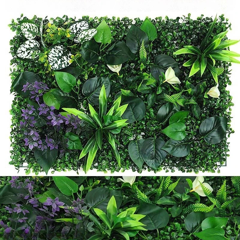 Artificial Plants Grass Wall Panel Boxwood Hedge for Indoor Outdoor Home Garden