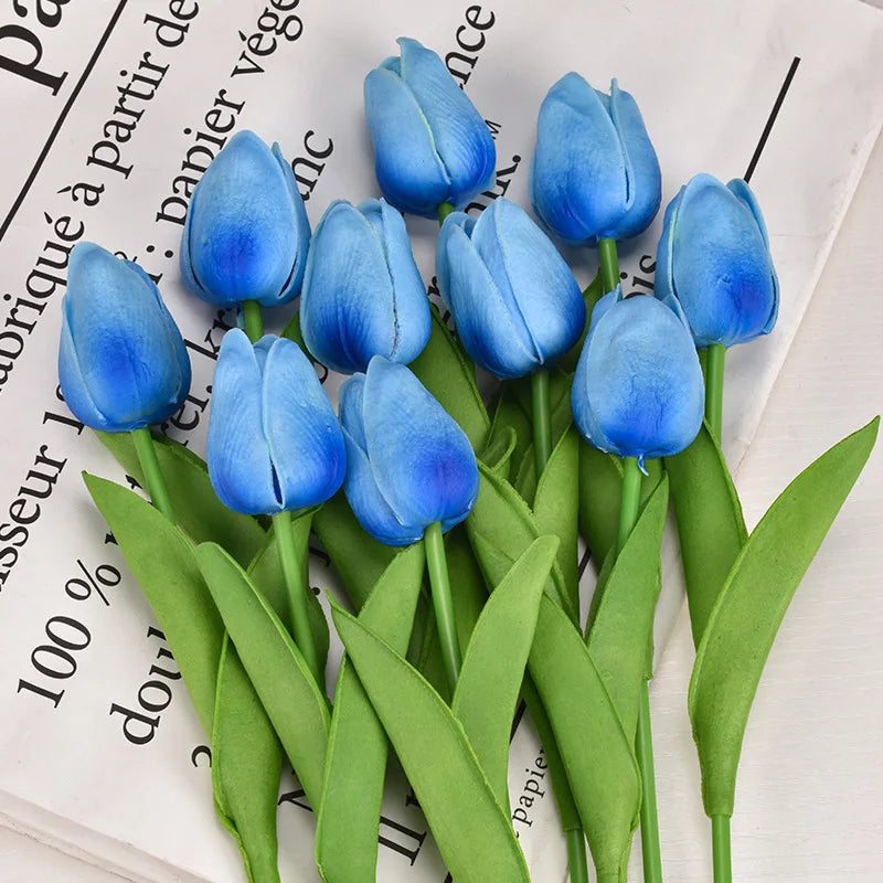3/5/10/20pcs Tulips Artificial Flowers Real Touch Flower Bouquet Tulips Fake Flower