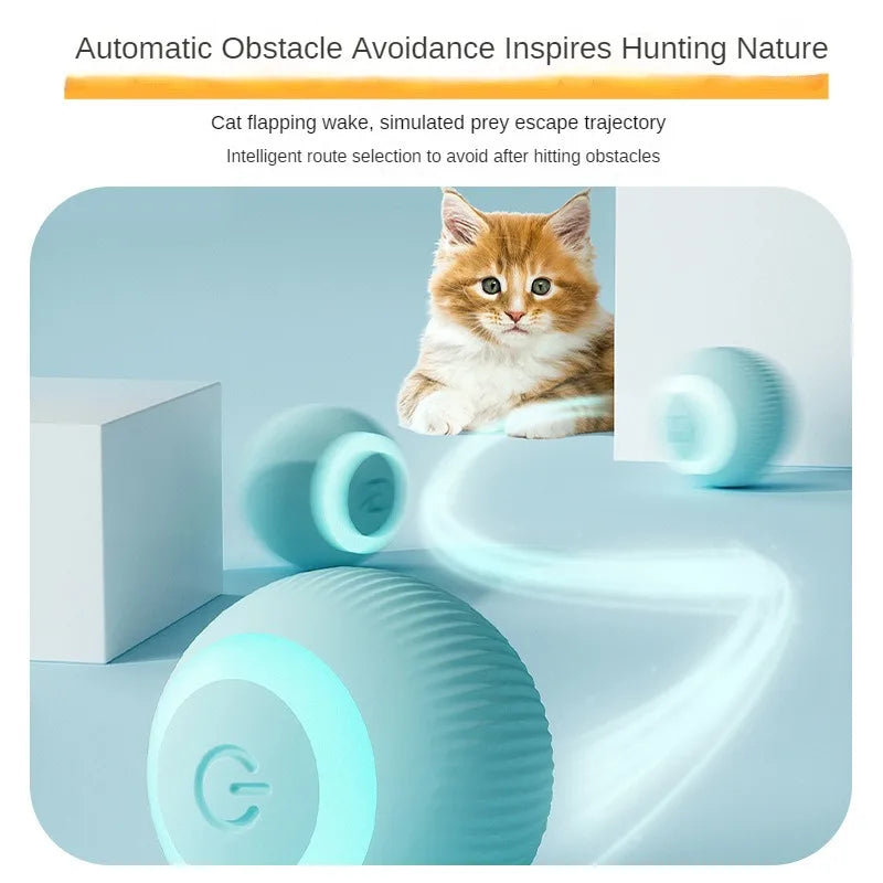 Automatic Moving Cats Toy Interactive Ball Rechargeable Rolling Electric Ball Home Pet