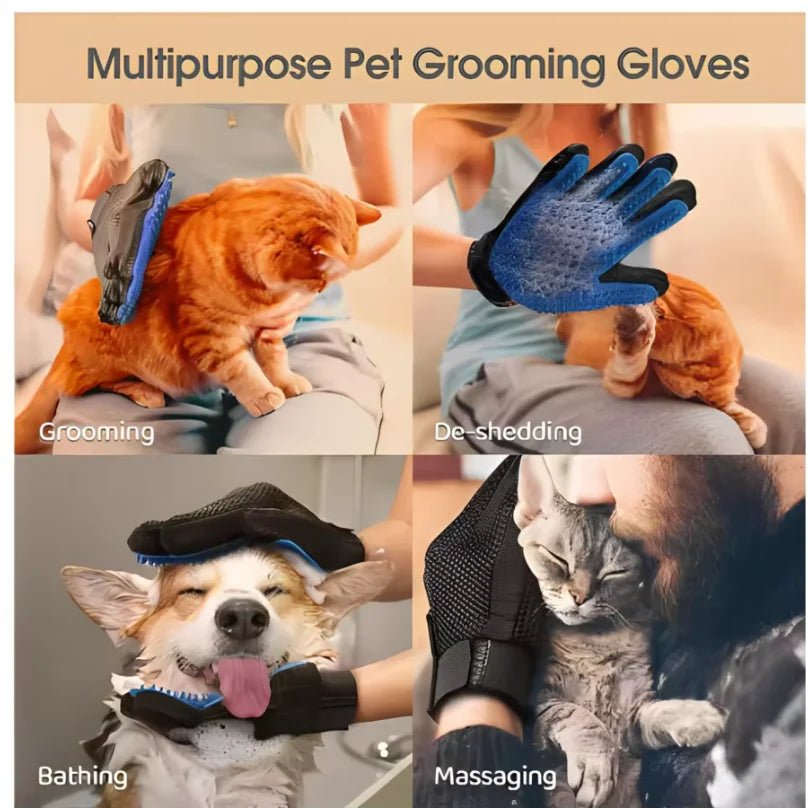 Pet Hair Glove Comb Pet Dog Cat Grooming Cleaning Glove Deshedding Hair remover