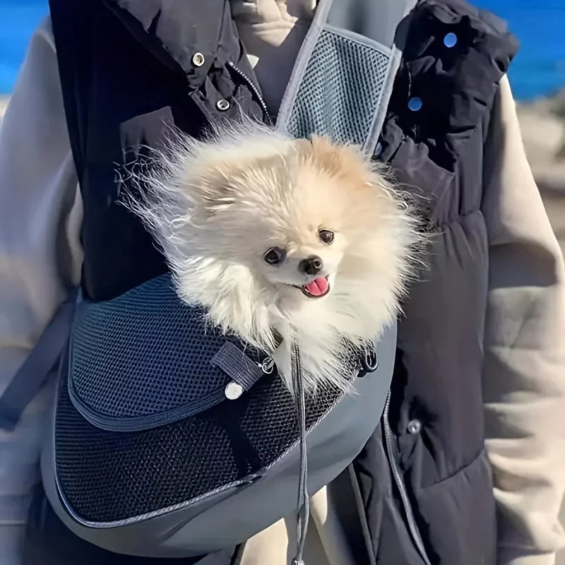 1Pc Dog out backpack,Dog Sling Carrier Breathable Mesh Travel Crossbody Bag For Puppy