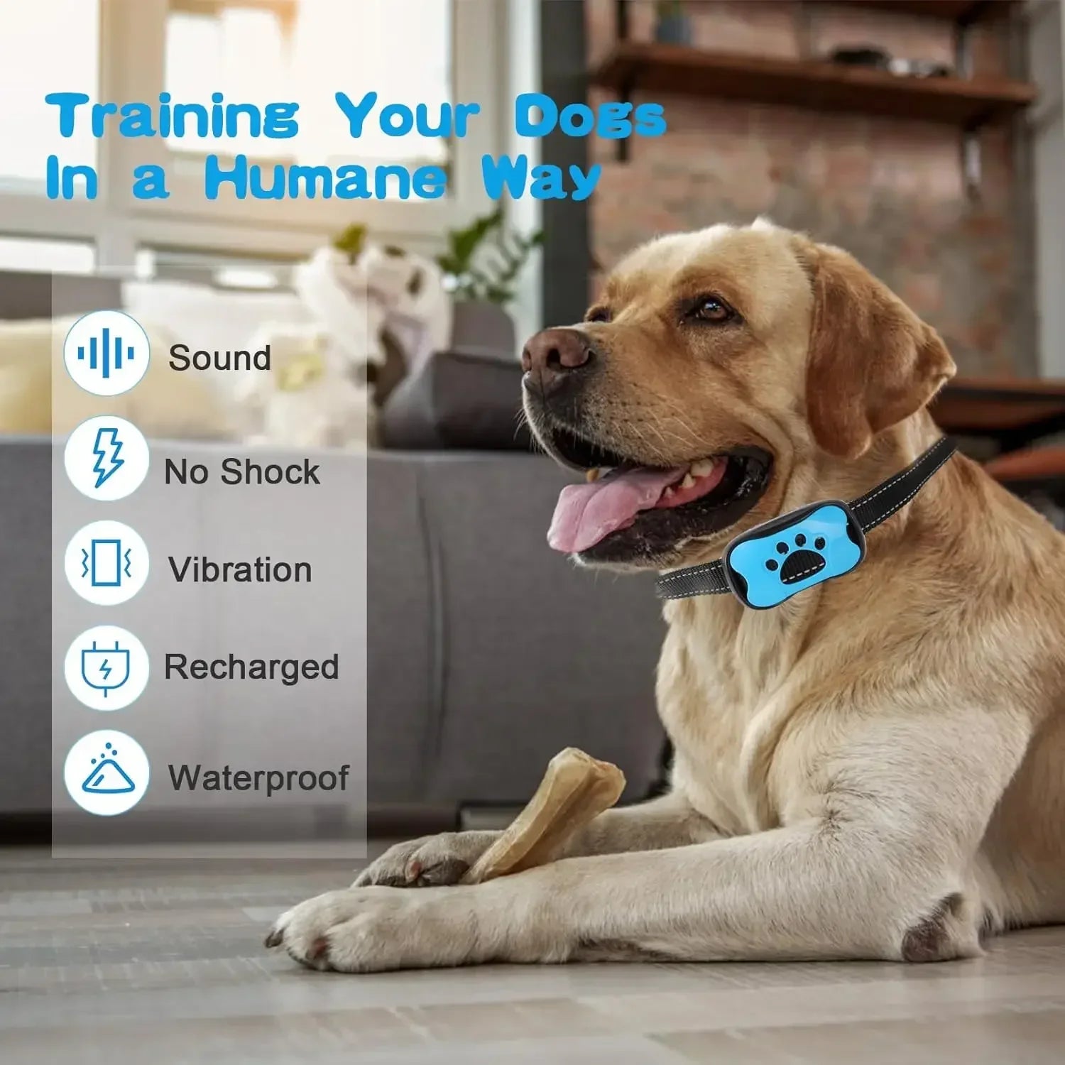Pet Dog Anti Barking Device USB Rechargeable Dogs Training Collar Ultrasonic