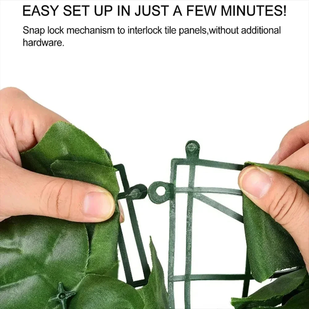 Artificial Ivy Hedge Green Leaf Fence Panels Faux Privacy Fence Screen for Home Outdoor