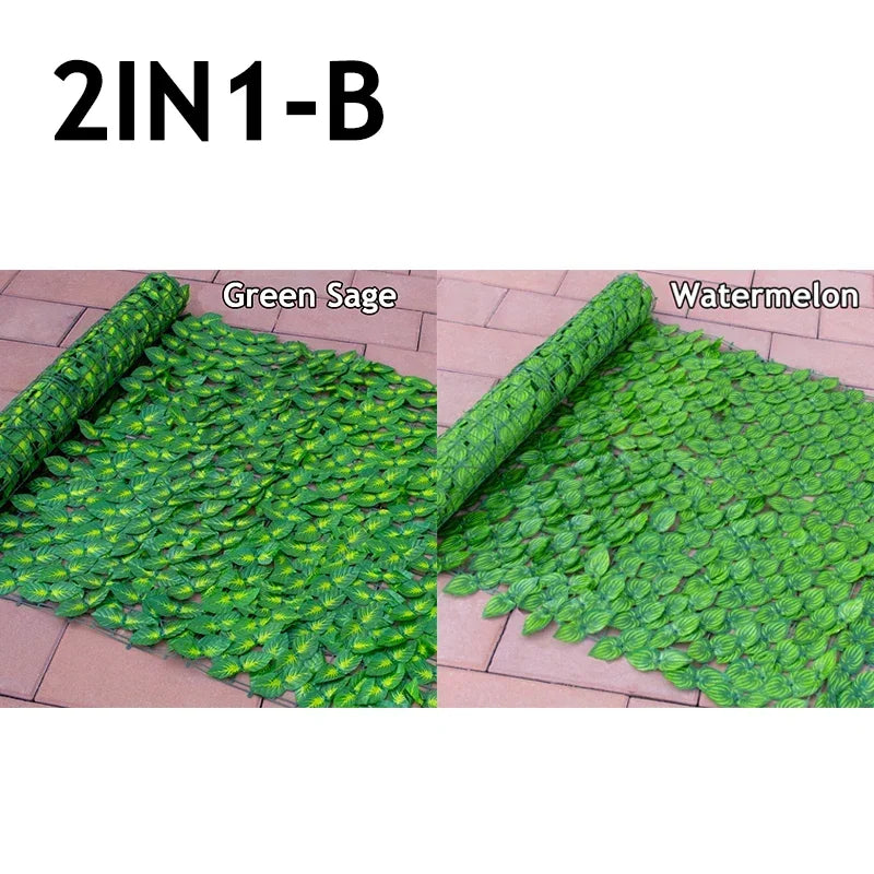 Artificial Ivy Hedge Green Leaf Fence Panels Faux Privacy Fence Screen for Home Outdoor