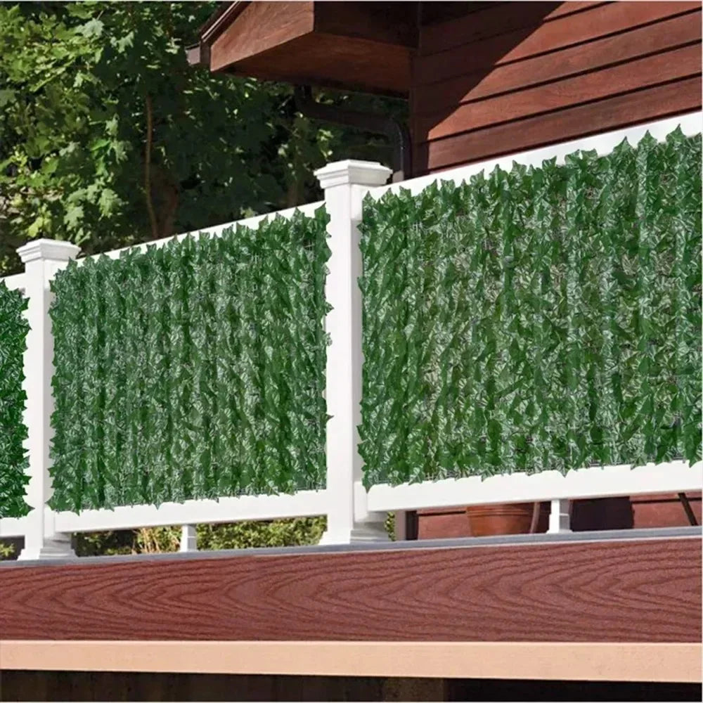 Artificial Ivy Hedge Green Leaf Fence Panels Faux Privacy Fence Screen for Home Outdoor