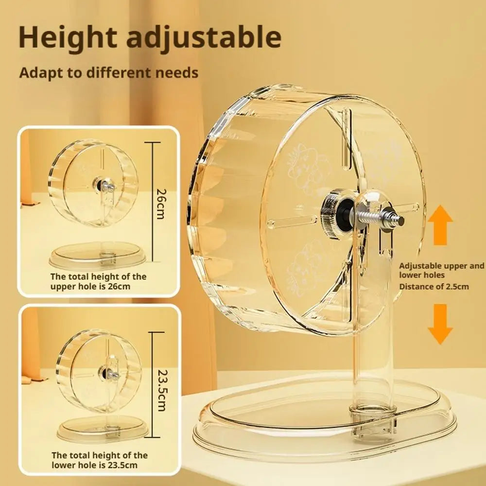 Hamster Running Sport Transparent Widened Running Wheel Support Toy Small Pet Roller