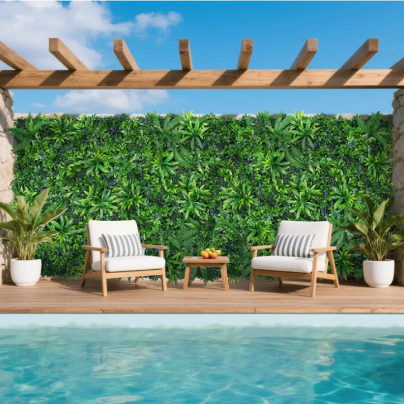 Artificial Plants Grass Wall Panel Boxwood Hedge for Indoor Outdoor Home Garden