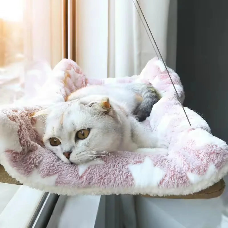 Winter Cat Window Hanging Hammock Bed Suction Cup Space Saving All Seasons Easy Install