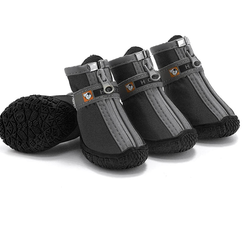 Dog Shoes Non-Slip Soles Thick Plush Protection Paw Pet Shoes Warm For Dog Non-Slip
