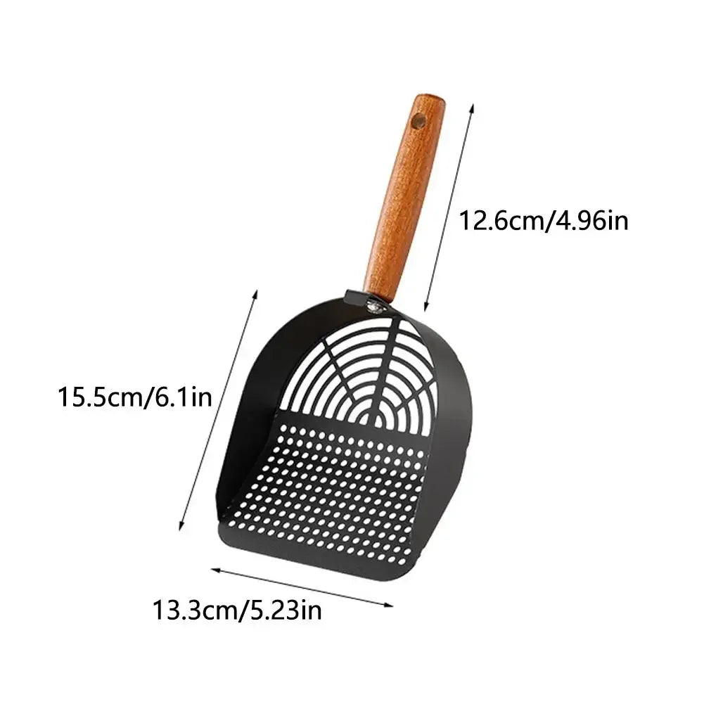 Steel Cat Litter Scoop Long Handle Pet Waste Shovel Cleaning Tool