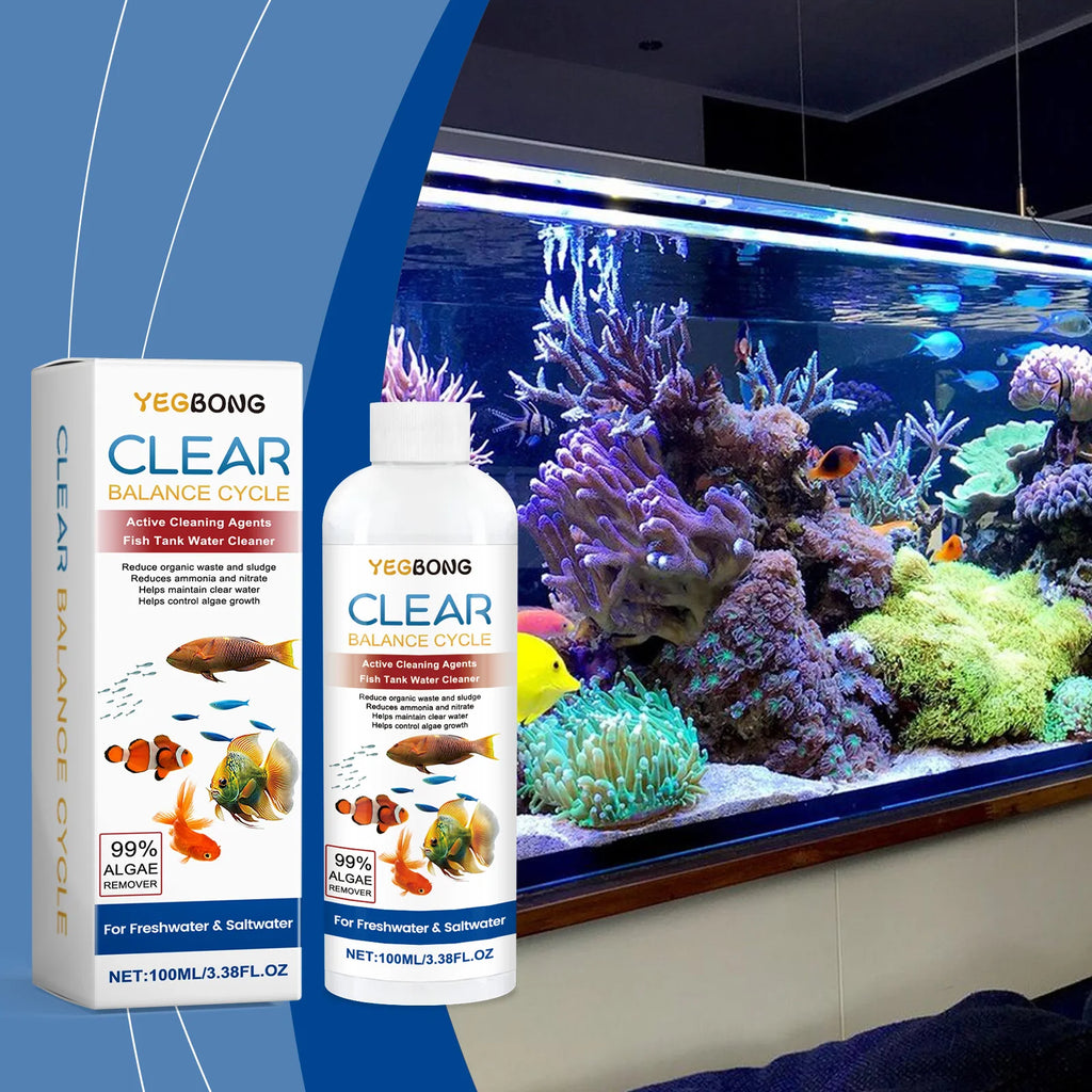 Algae Remover for Fish Tanks, Clear Dirty Water, Eliminate Waste Sludge