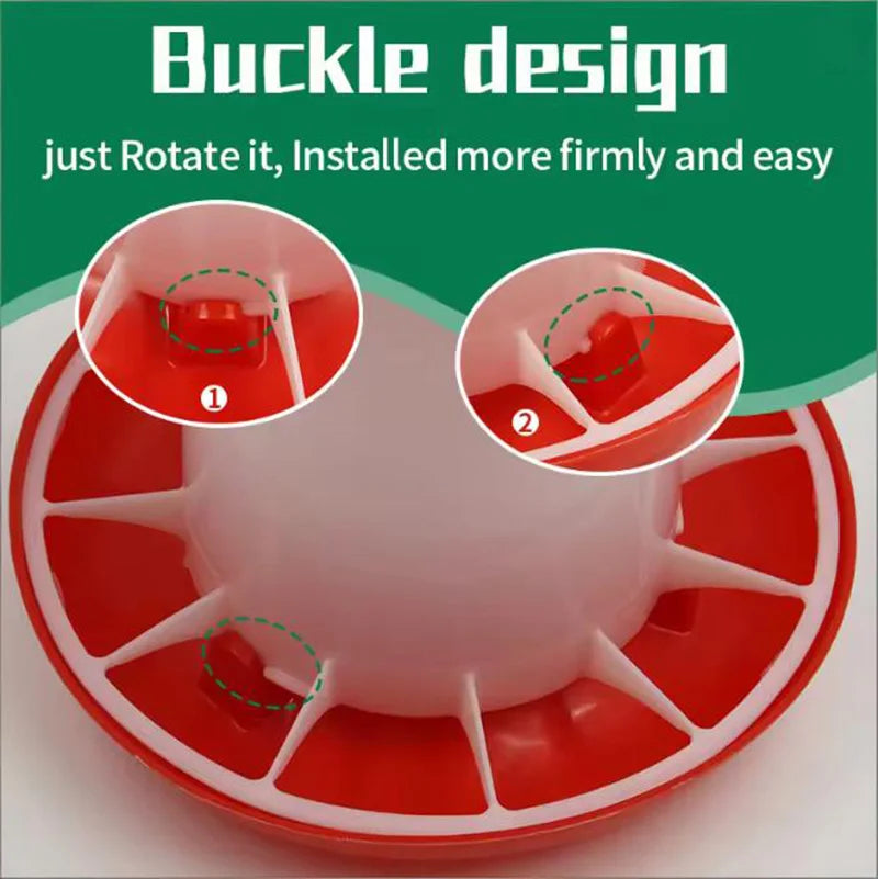 1/3/5/9Kg Automatic Chicken Feeder Bucket Rooster Hen Feeding Device