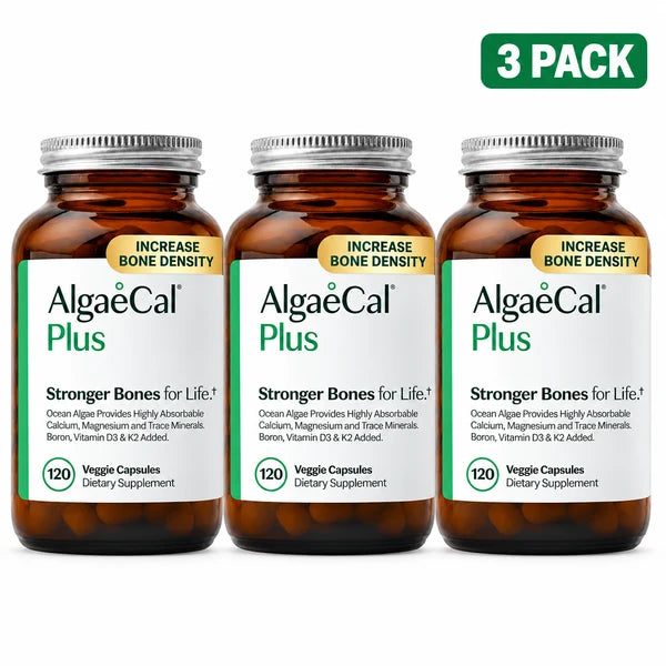 AlgaeCal Plus 120 Capsules Bone Health Supplement Pack of 3
