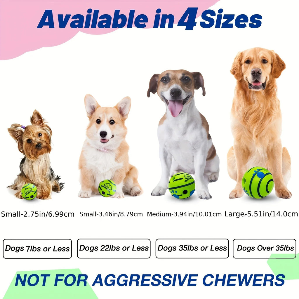 Squeaky Giggle Wobble Ball - Durable, Interactive Chew Toy for All Dog Breeds