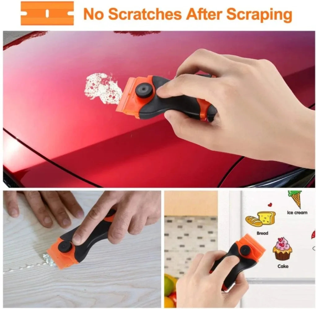 Glass Scraper Tool Window Cleaner Car Film Glue Remover Kitchen De-icing
