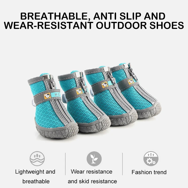 Dog Shoes Non-Slip Soles Thick Plush Protection Paw Pet Shoes Warm For Dog Non-Slip
