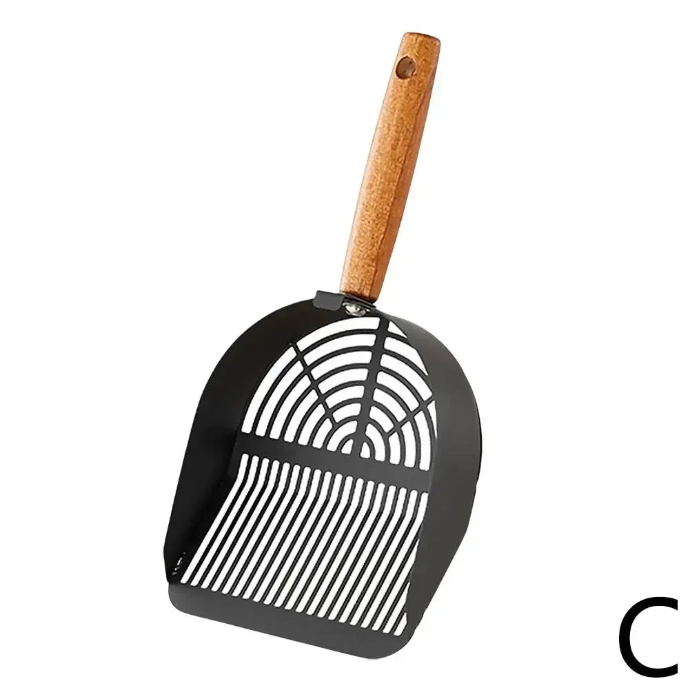 Steel Cat Litter Scoop Long Handle Pet Waste Shovel Cleaning Tool