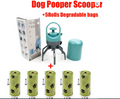Portable Dog Pooper Scooper Outdoor Pet Waste Pick-up Cleaner Built-in Garbage Bag