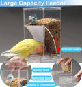 Automatic Bird Feeder Transparent Food Container Cage Parrot Feeder Accessories