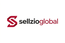 SellzioGlobal ka custom red aur charcoal logo